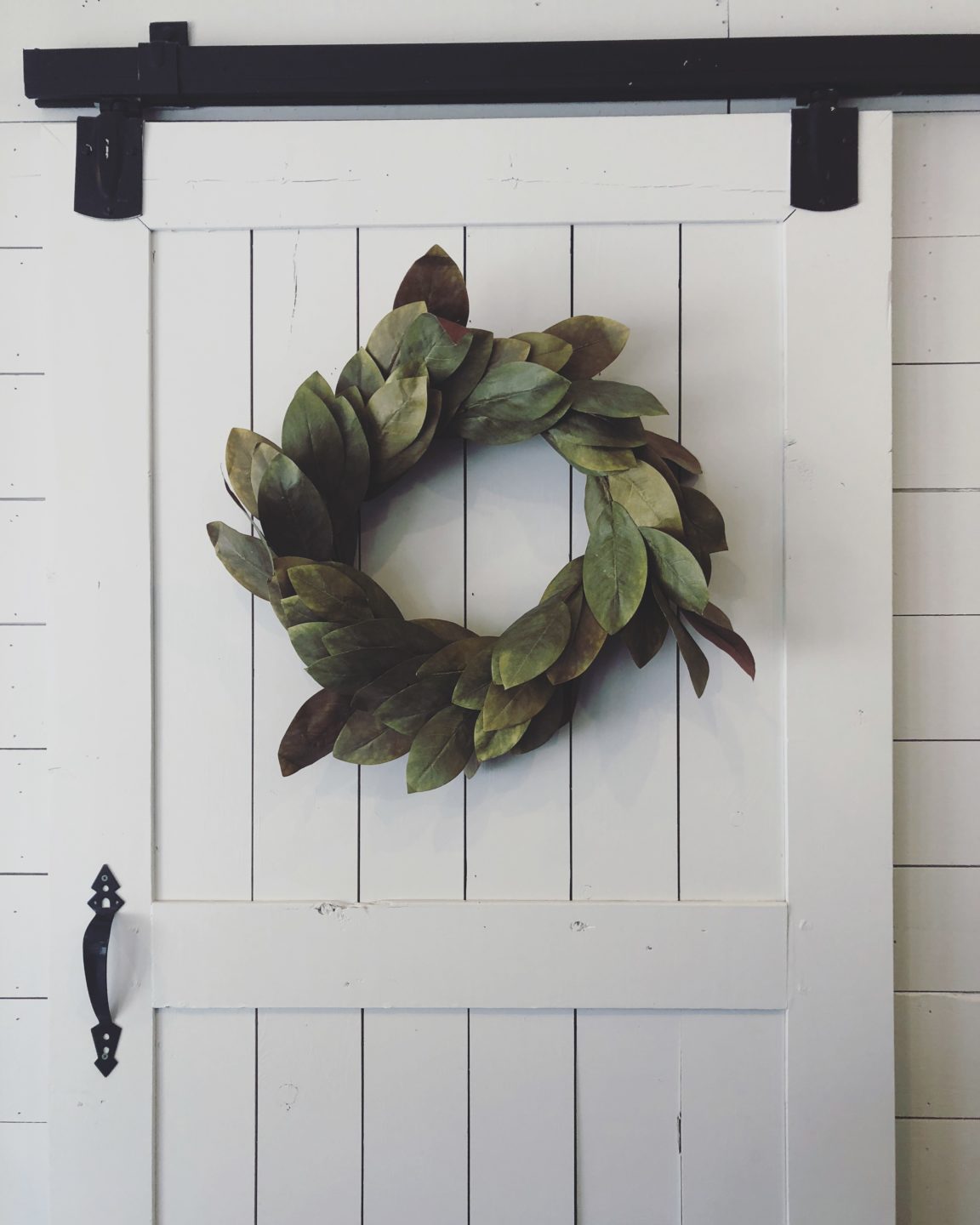 DIY Faux Magnolia Wreath write cook create